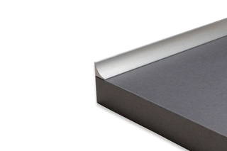 Bakkant 0 - BK1455 15x15 mm Stållook Bakkant 0 - BK1455 15x15 mm Stållook