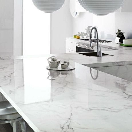 officiel Crack pot boble Hvid Carrara marmor bordplade | Carrara C mat | SPAR 30%