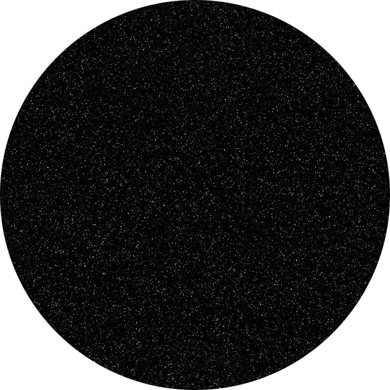 Deep Black Quartz Corian Rund 12 mm