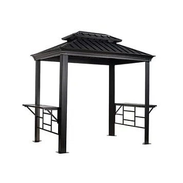 Messina BBQ Pergola Grå 5 m2 - Helårs grill pergola